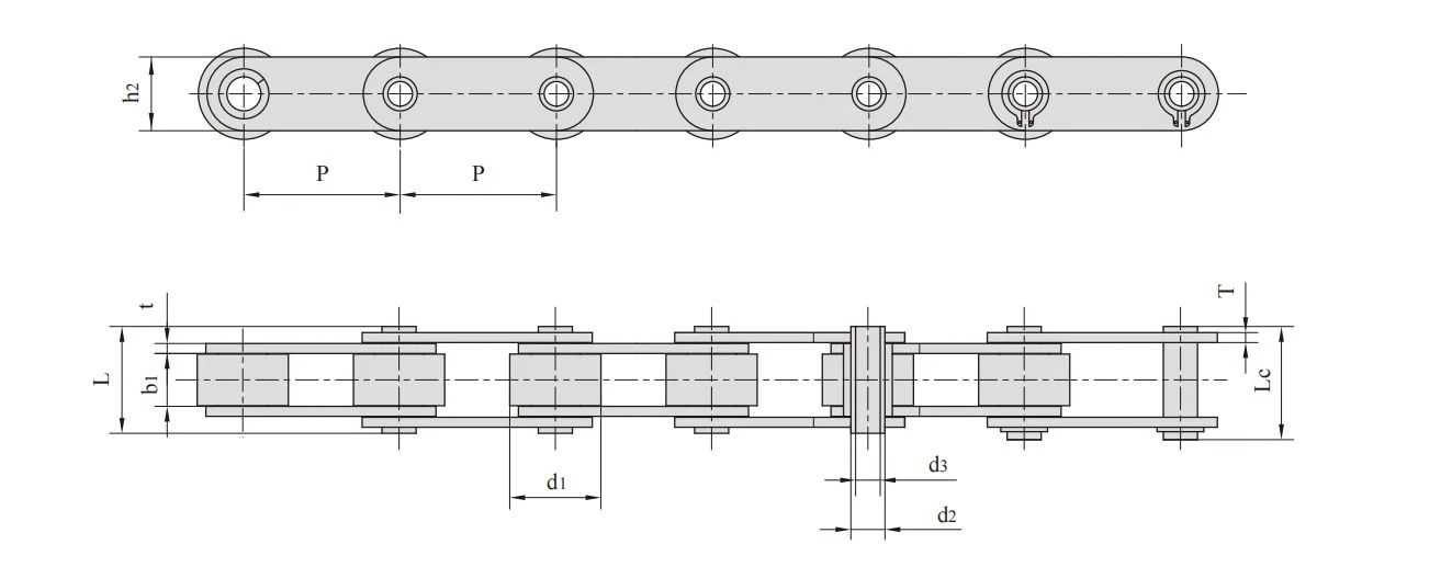 4 Stainless steel hollow pin chains