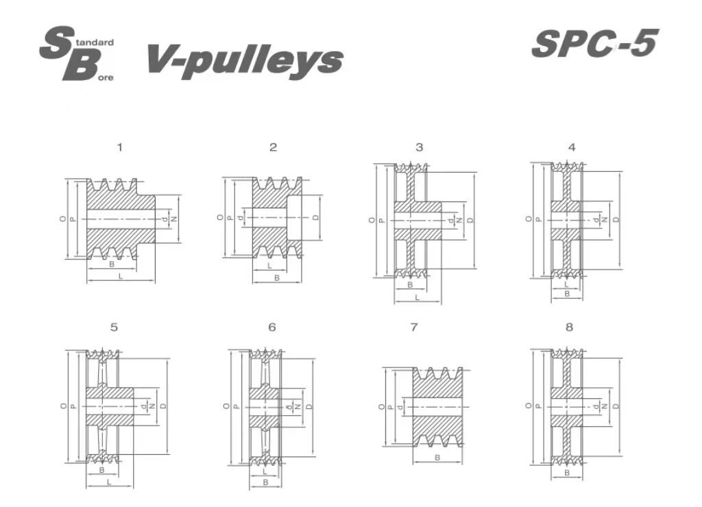 SPC-5 Stock Bore V-pulleys 001